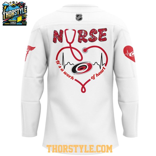 Carolina Hurricanes Nurses Appreciation Work Of Heart 2025 Hockey Jersey