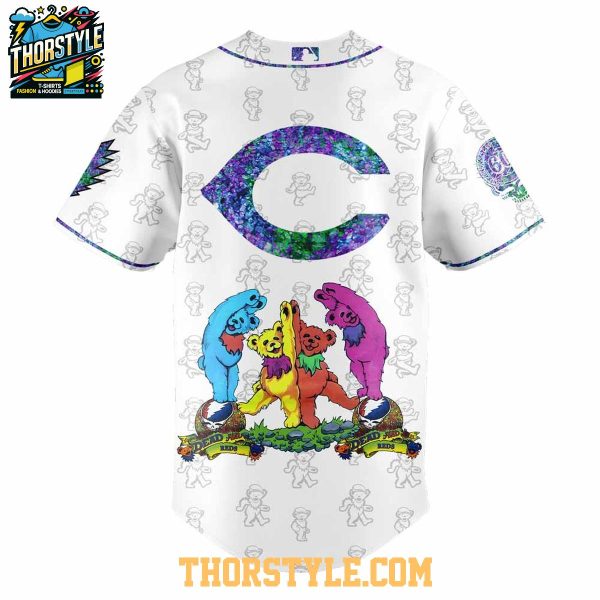 Cincinnati Reds Memory Grateful Dead 60th Anniversary 2025 Baseball Jersey
