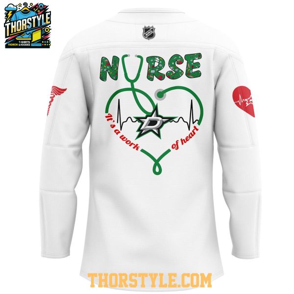 Dallas Stars Nurses Appreciation Work Of Heart 2025 Hockey Jersey