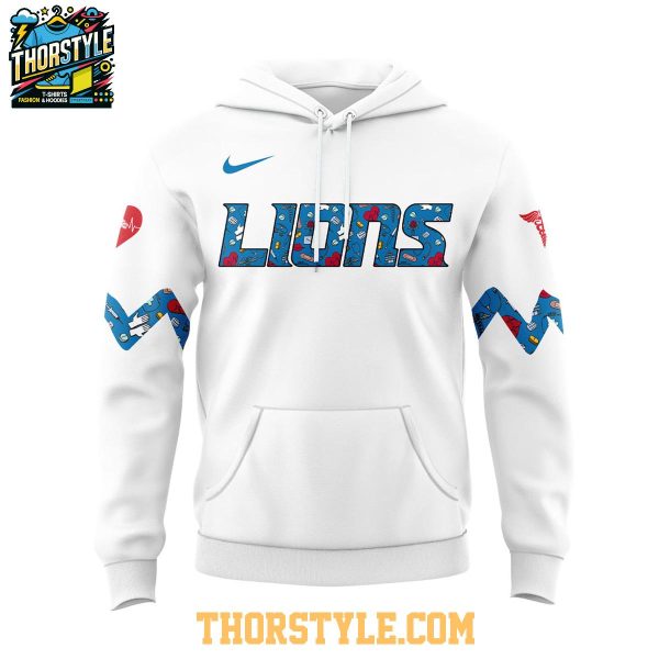 Detroit Lions 2025 Nurses Appreciation A Work Of Heart Hoodie T-Shirt
