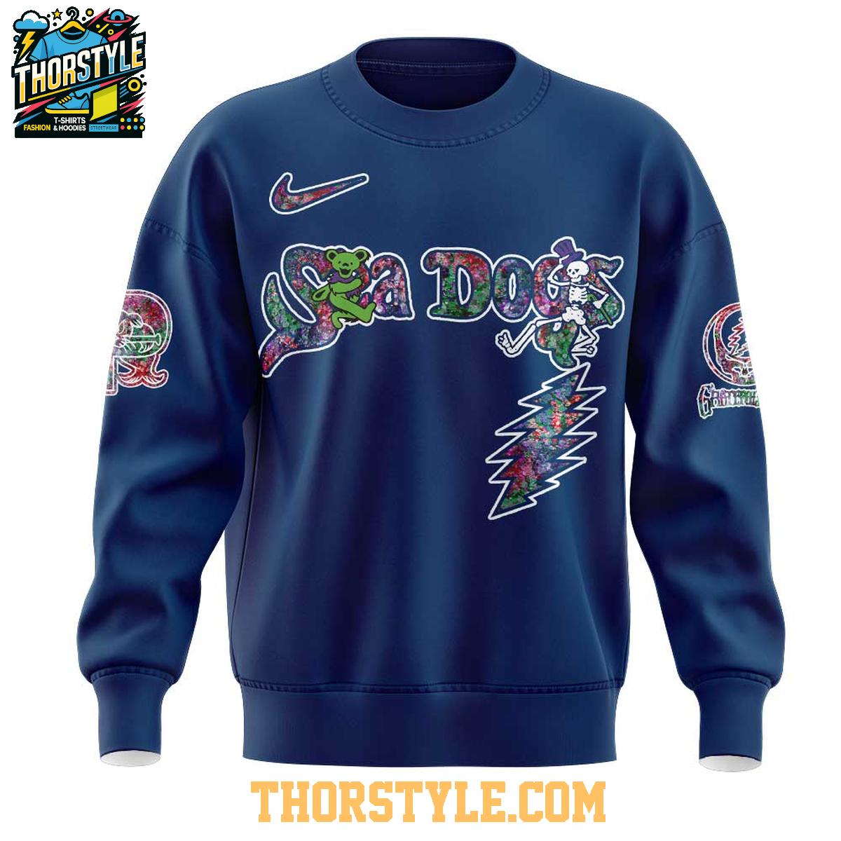 Portland Sea Dogs 2025 Grateful Dead 60th Anniversary Hoodie T-Shirt Portland Sea Dogs 2025 Grateful Dead 60th Anniversary Hoodie T-Shirt