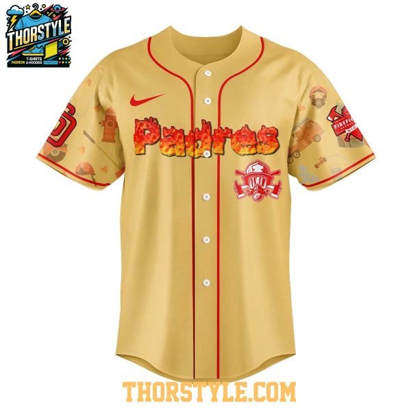San Diego Padres 2025 Day For Firefighter Appreciation Baseball Jersey