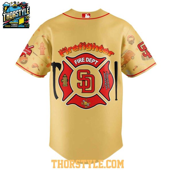 San Diego Padres 2025 Day For Firefighter Appreciation Baseball Jersey