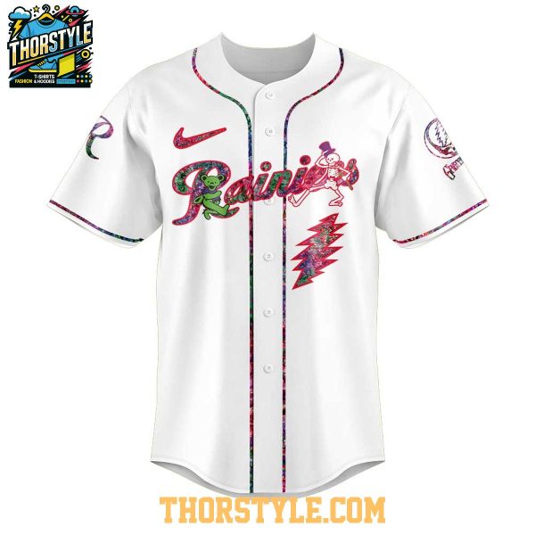 Tacoma Rainiers Celebrating Grateful Dead Night White Baseball Jersey