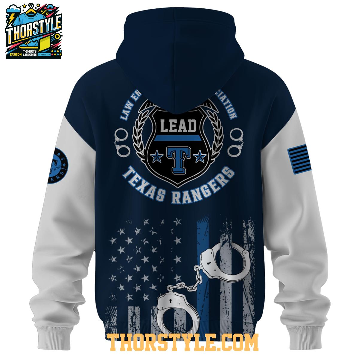 Texas Rangers 2025 Law Enforcement Appreciation Day Hoodie T-Shirt Texas Rangers 2025 Law Enforcement Appreciation Day Hoodie T-Shirt
