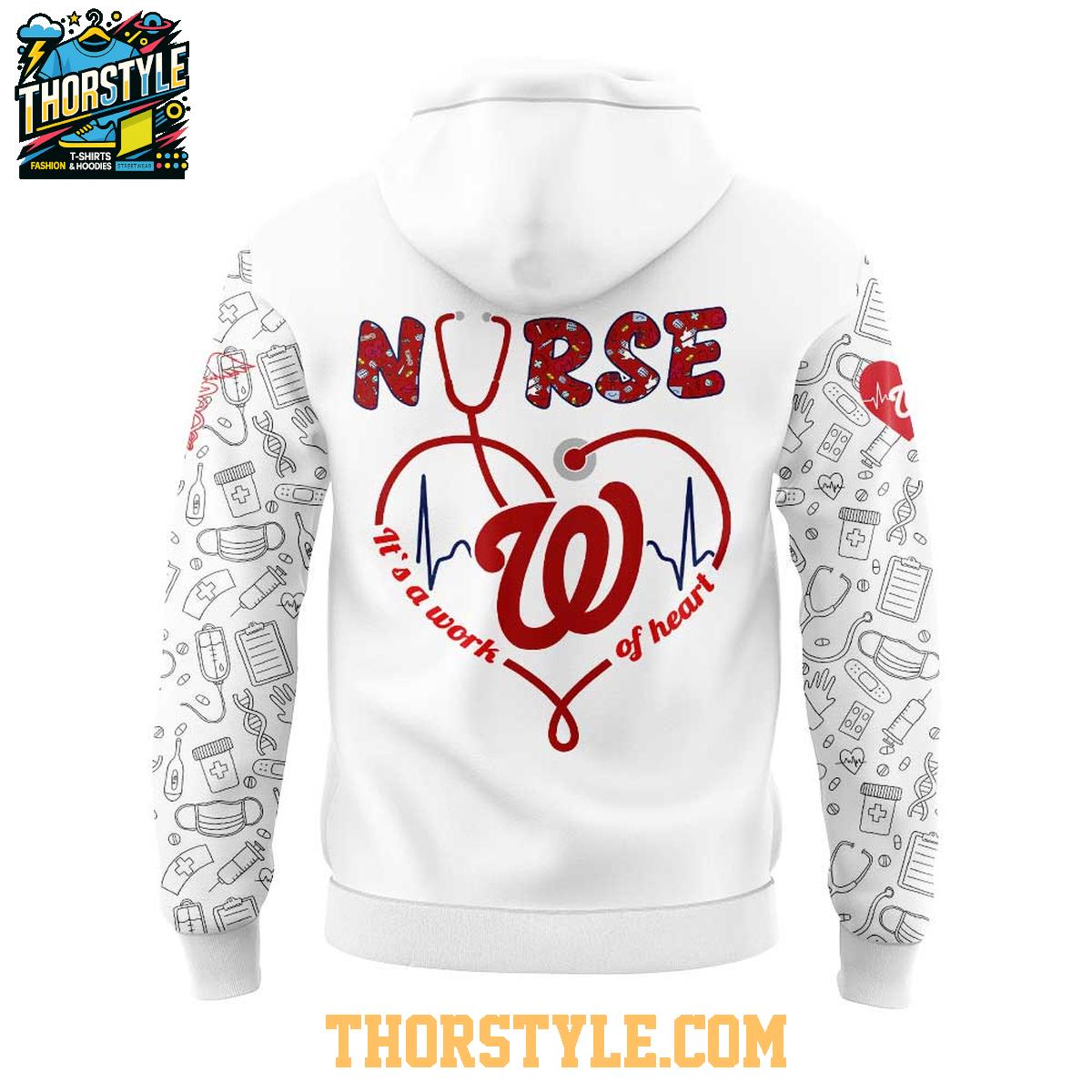 Washington Nationals Nurses Appreciation Work Of Heart 2025 Hoodie T-Shirt Washington Nationals Nurses Appreciation Work Of Heart 2025 Hoodie T-Shirt