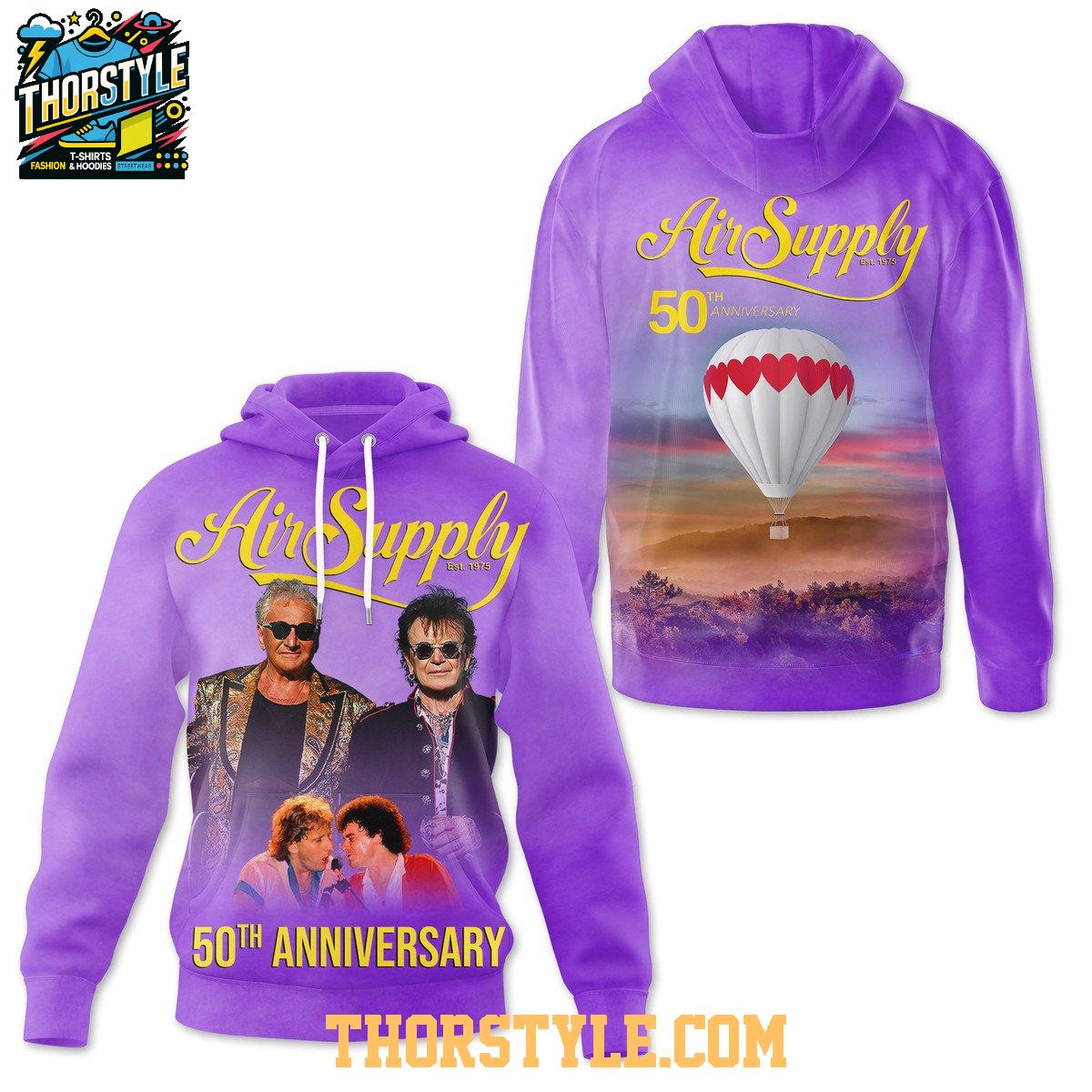 Air Supply Celebrating 50th Anniversary 1975-2025 Hoodie T-Shirt Air Supply Celebrating 50th Anniversary 1975-2025 Hoodie T-Shirt