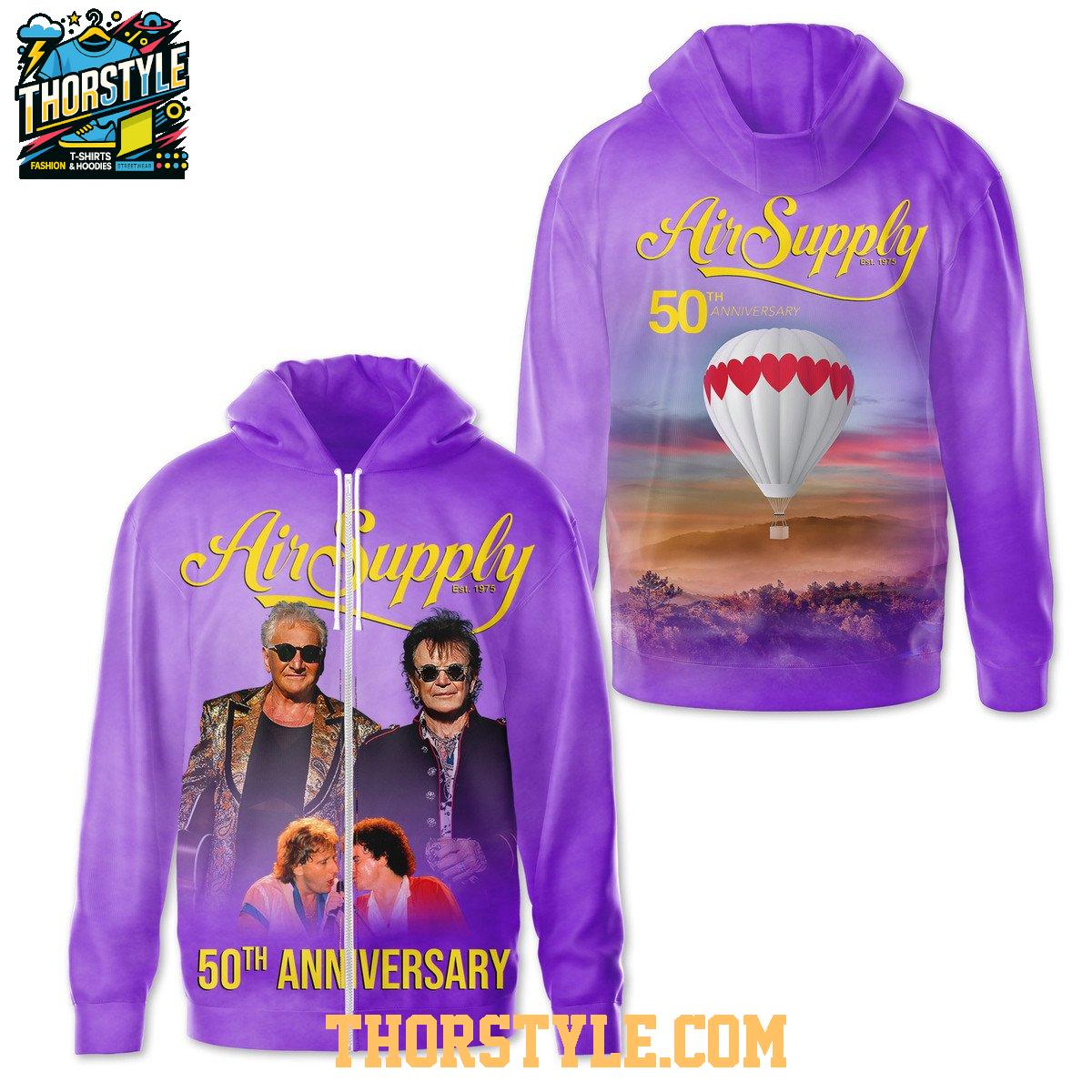Air Supply Celebrating 50th Anniversary 1975-2025 Hoodie T-Shirt Air Supply Celebrating 50th Anniversary 1975-2025 Hoodie T-Shirt
