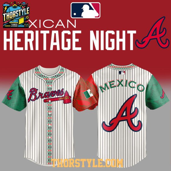 Atlanta Braves Mexican Heritage Night Striped Edition 2025 Baseball Jersey