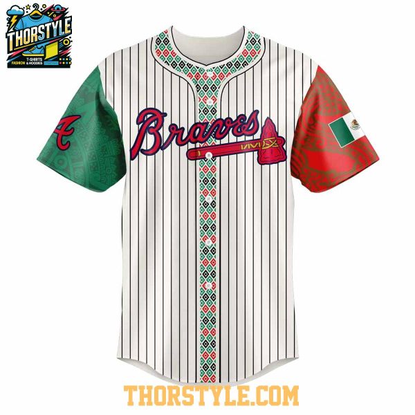 Atlanta Braves Mexican Heritage Night Striped Edition 2025 Baseball Jersey