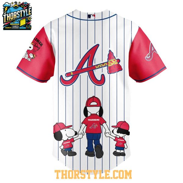 Atlanta Braves Snoopy Happy Father’s Day Peanuts 2025 Baseball Jersey