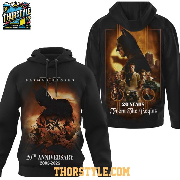 Batman 20th Anniversary 2005-2025 From The Begins Hoodie T-Shirt