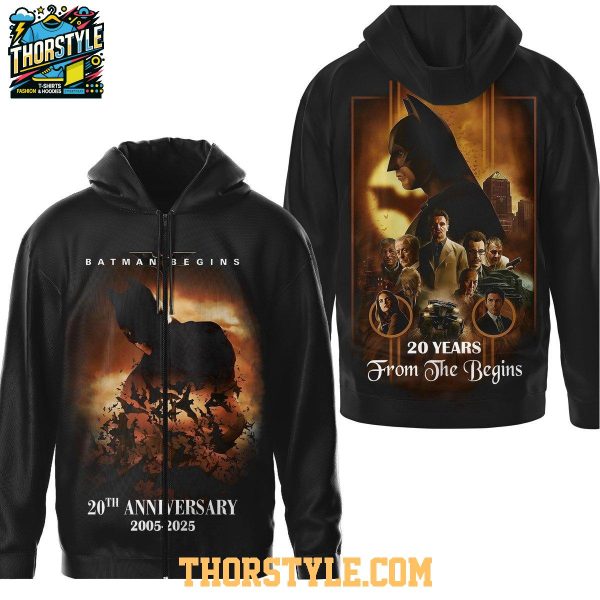 Batman 20th Anniversary 2005-2025 From The Begins Hoodie T-Shirt