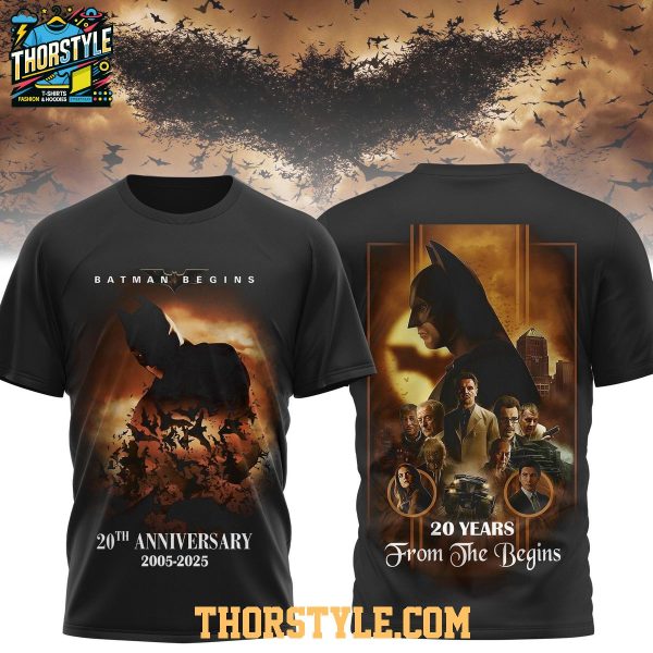 Batman 20th Anniversary 2005-2025 From The Begins Hoodie T-Shirt