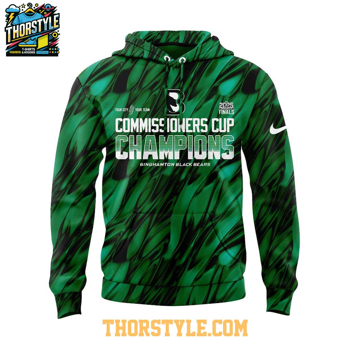 Binghamton Black Bears 2025 Commissioner’s Cup Finals Hoodie T-Shirt Binghamton Black Bears 2025 Commissioner’s Cup Finals Hoodie T-Shirt