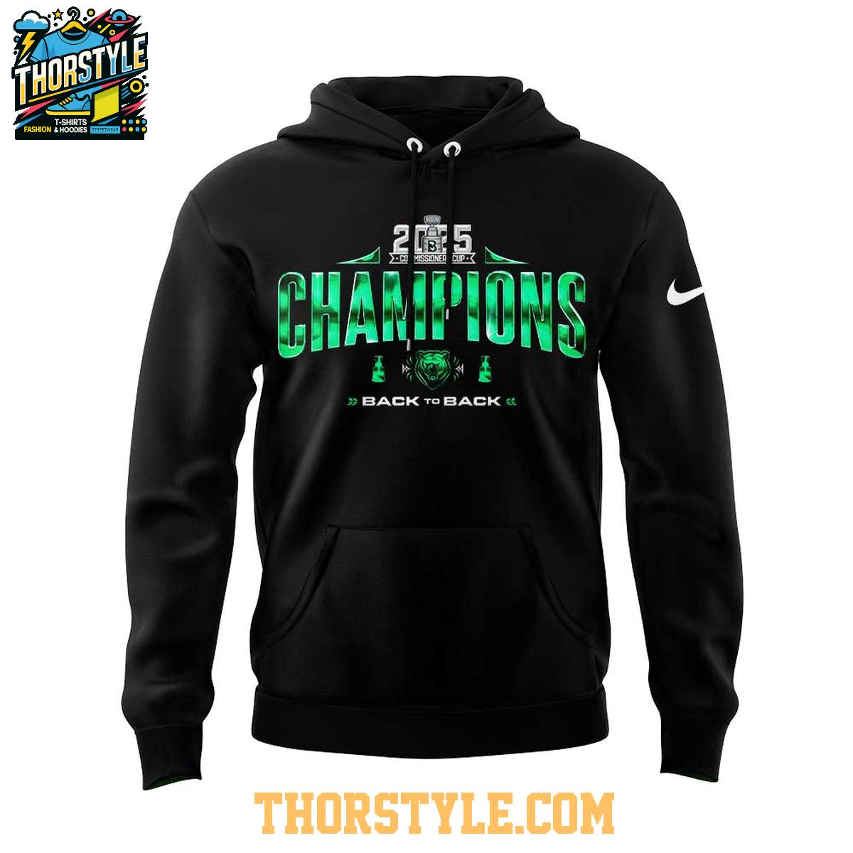 Binghamton Black Bears Celebrating 2025 Commissioner’s Cup Finals Hoodie T-Shirt Binghamton Black Bears Celebrating 2025 Commissioner’s Cup Finals Hoodie T-Shirt
