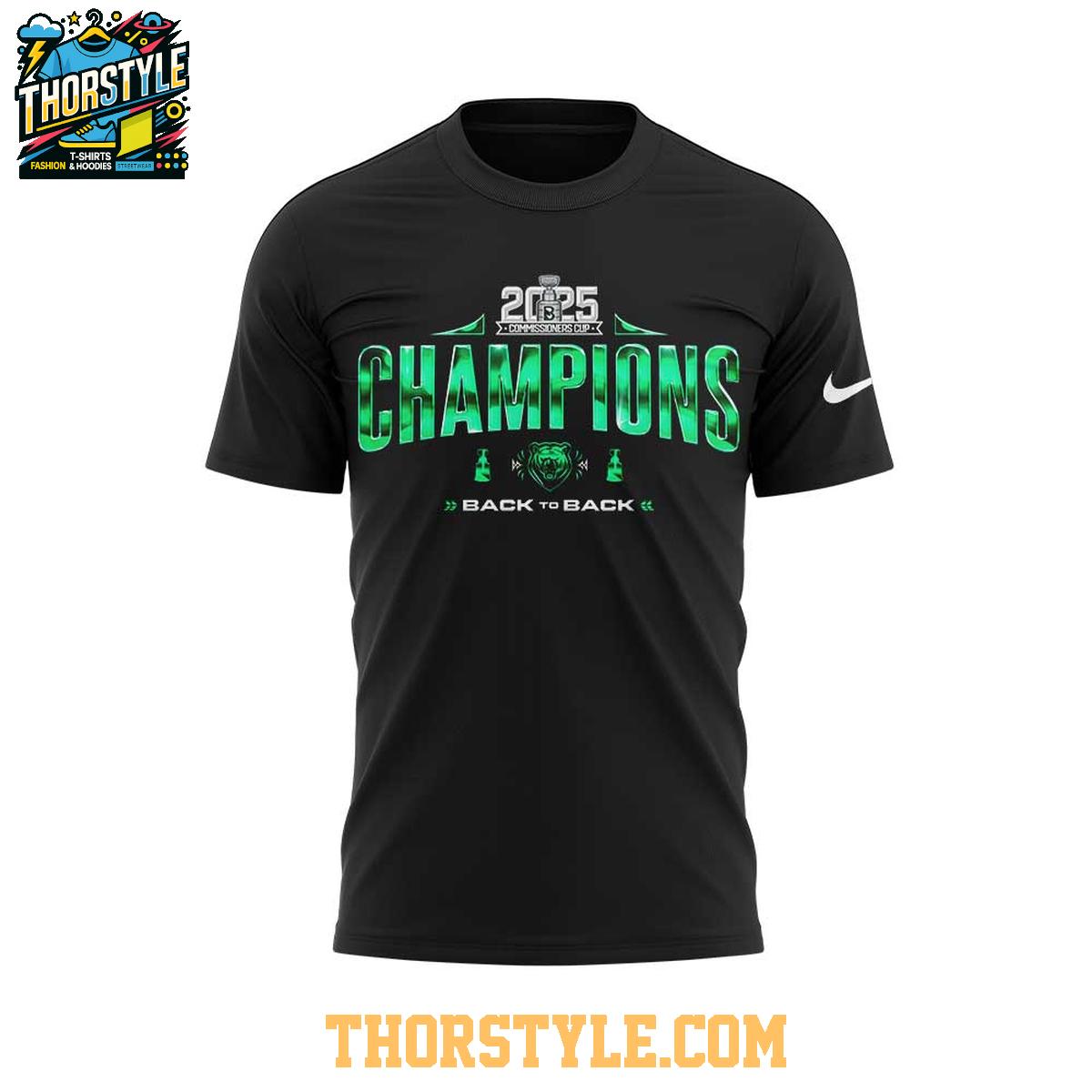 Binghamton Black Bears Celebrating 2025 Commissioner’s Cup Finals Hoodie T-Shirt Binghamton Black Bears Celebrating 2025 Commissioner’s Cup Finals Hoodie T-Shirt