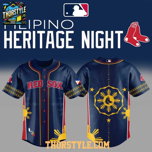 Boston Red Sox Filipino Heritage Night 2025 Celebration Baseball Jersey