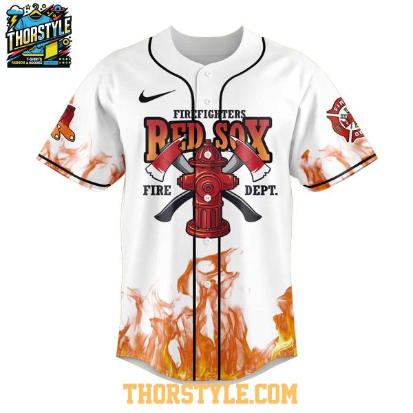 Boston Red Sox Firefighter Appreciation 2025 Fire Dept. Baseball Jersey