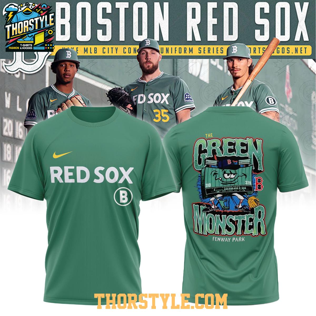 Boston Red Sox The Green Monster Fenway Park 2025 Hoodie T-Shirt Boston Red Sox The Green Monster Fenway Park 2025 Hoodie T-Shirt