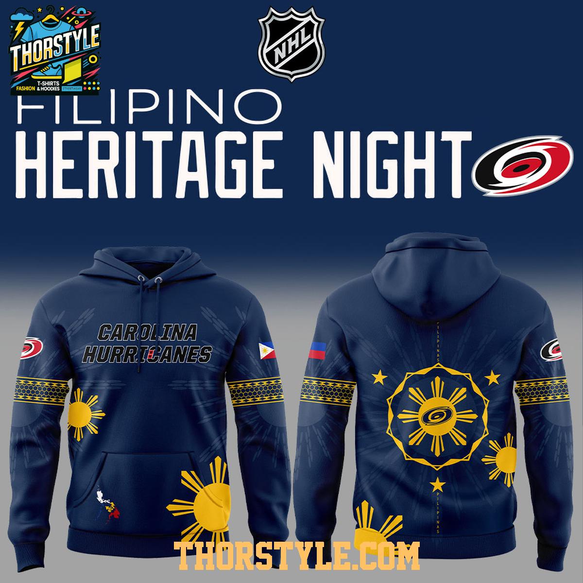 Carolina Hurricanes Filipino Heritage 2025 Let's Celebrate Hoodie T-Shirt Carolina Hurricanes Filipino Heritage 2025 Let's Celebrate Hoodie T-Shirt