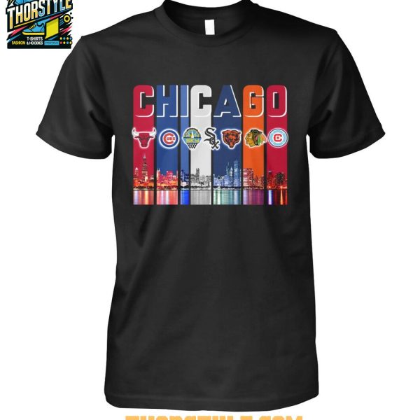 Chicago Cubs Chicago Bulls White Sox Proud City Of Champions Tshirt