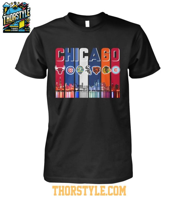 Chicago Cubs Chicago Bulls White Sox Proud City Of Champions Tshirt