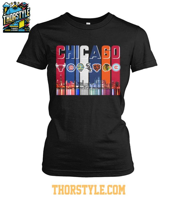 Chicago Cubs Chicago Bulls White Sox Proud City Of Champions Tshirt