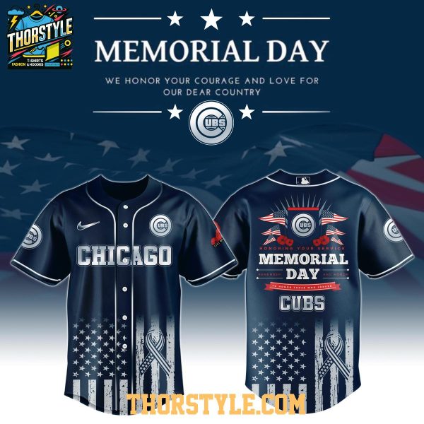 Chicago Cubs Memorial Day We Honor Your Courage 2025 Baseball Jersey