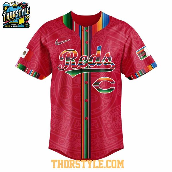Cincinnati Reds Mexican Heritage Familia 2025 Personalized Baseball Jersey