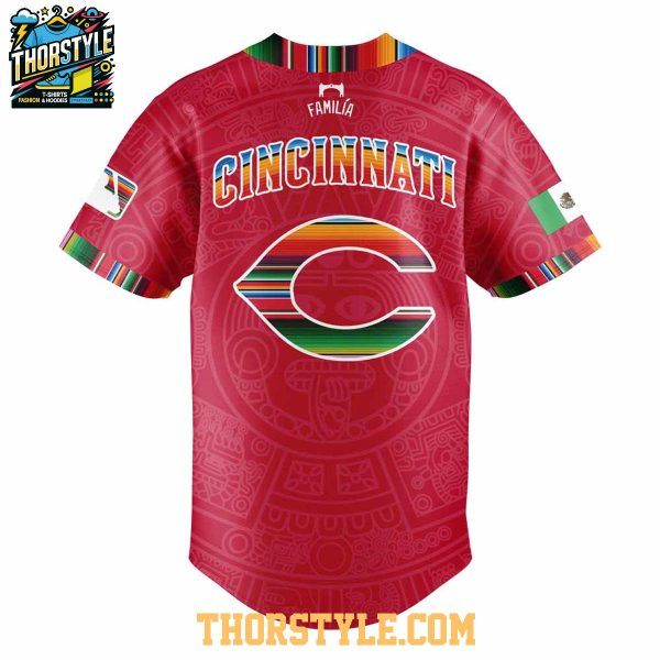 Cincinnati Reds Mexican Heritage Familia 2025 Personalized Baseball Jersey