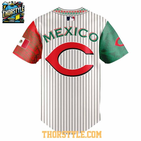 Cincinnati Reds Mexico 2025 Mexican Heritage Night Striped Baseball Jersey