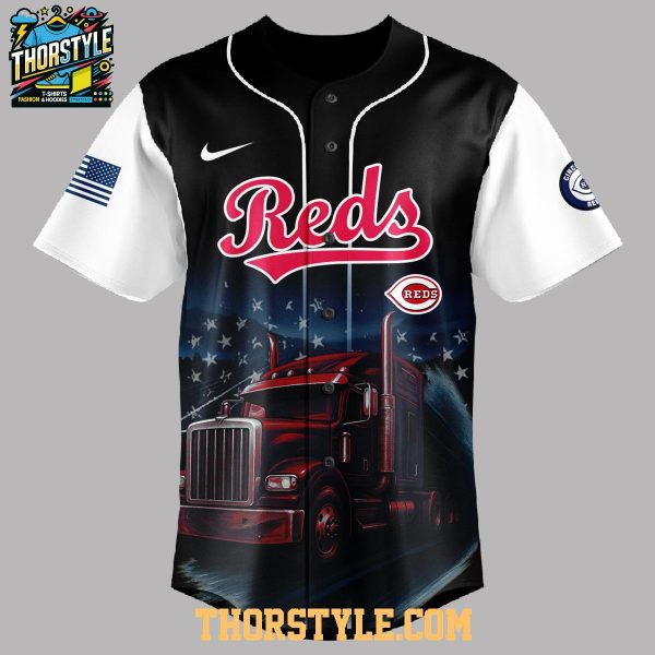 Cincinnati Reds Nation Truck Driver Appreciation 2025 Proud Baseball Jersey