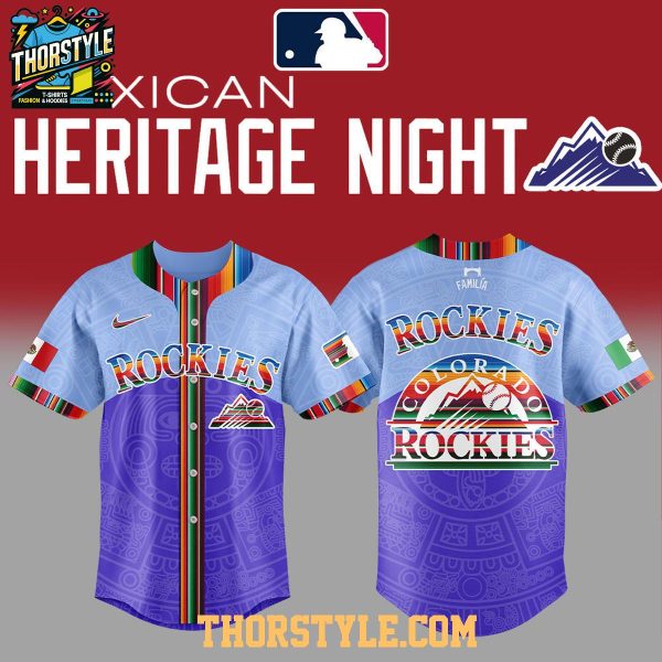Colorado Rockies Mexican Heritage Familia 2025 Personalized Baseball Jersey