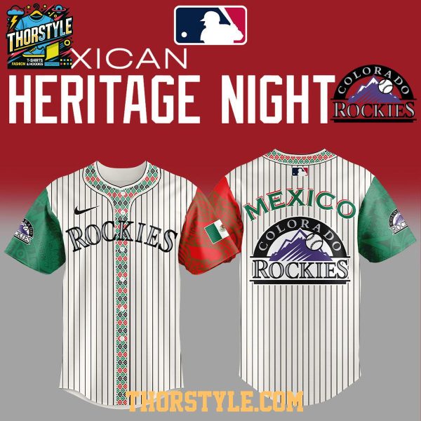 Colorado Rockies Mexico 2025 Mexican Heritage Night Striped Baseball Jersey