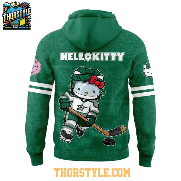 Dallas Stars Hello Kitty 2025 Celebrating 50th Anniversary Hoodie T-Shirt