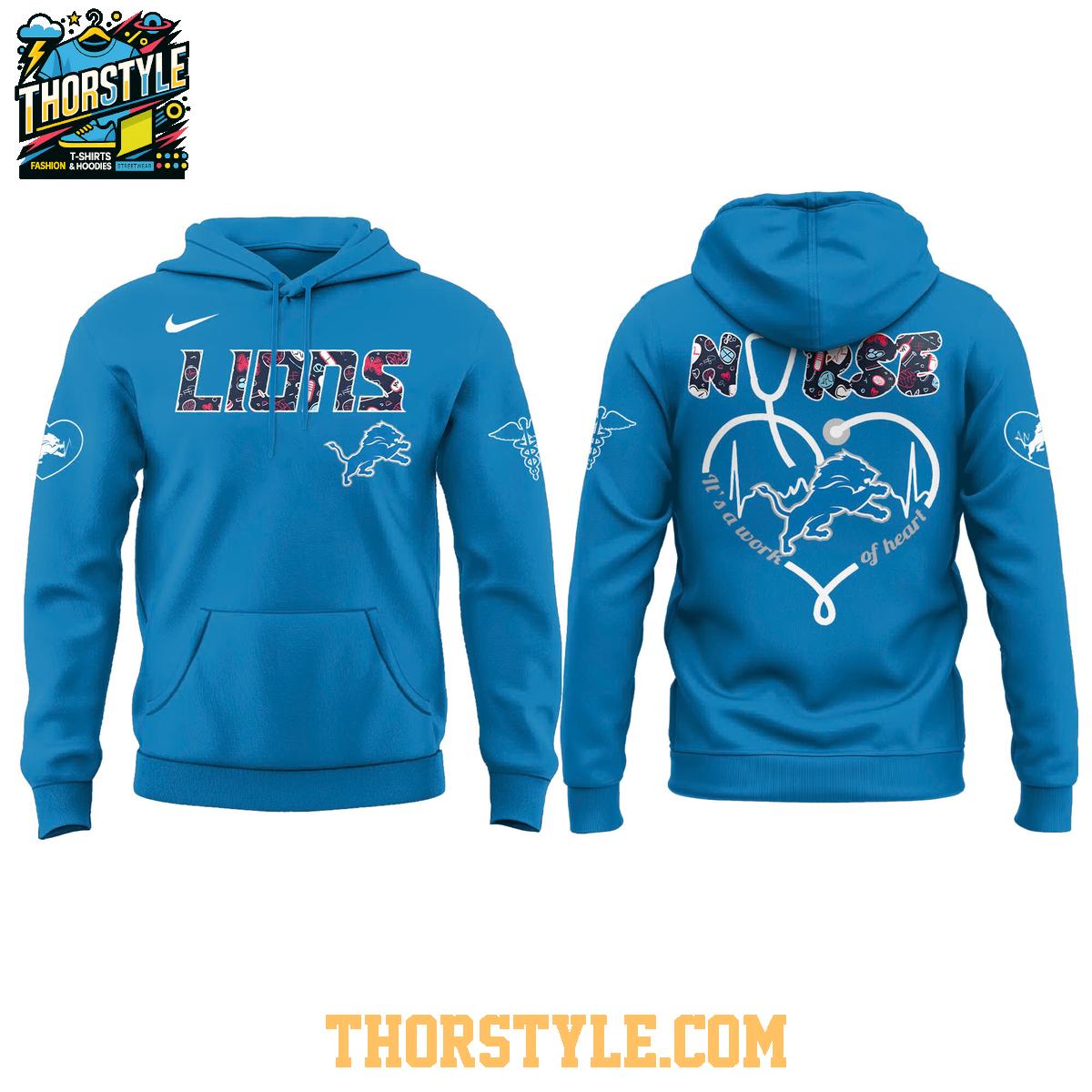 Detroit Lions Night Nurses Appreciation Work Of Heart 2025 Hoodie T-Shirt Detroit Lions Night Nurses Appreciation Work Of Heart 2025 Hoodie T-Shirt