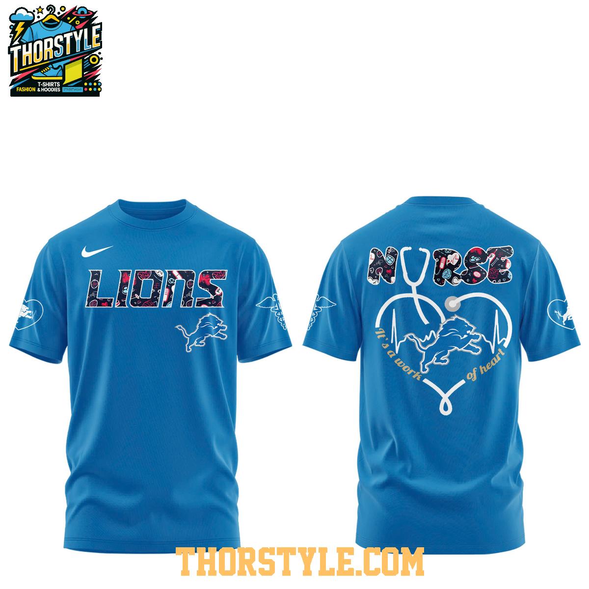 Detroit Lions Night Nurses Appreciation Work Of Heart 2025 Hoodie T-Shirt Detroit Lions Night Nurses Appreciation Work Of Heart 2025 Hoodie T-Shirt