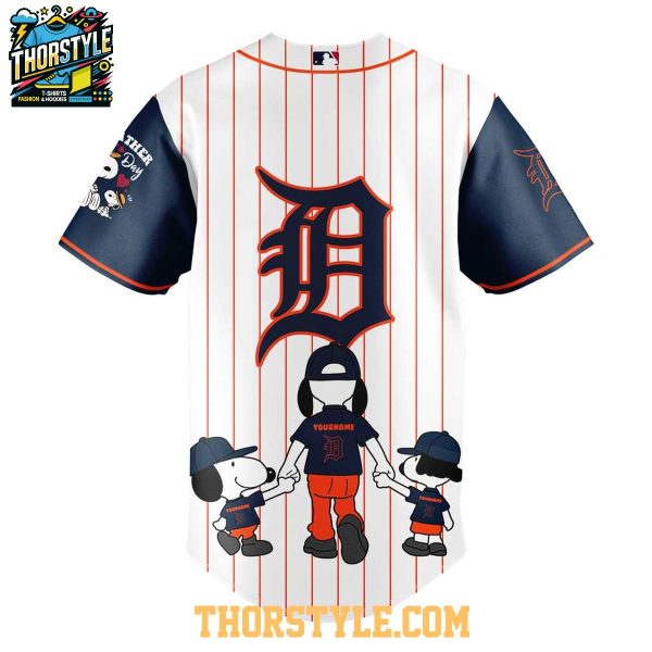Detroit Tigers Snoopy Happy Father’s Day Peanuts 2025 Baseball Jersey