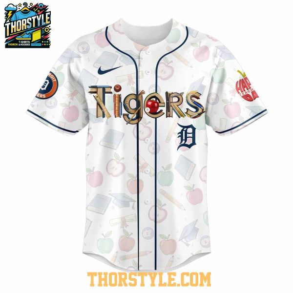 Detroit Tigers Thank You My Teacher 2025 Appreciation Baseball Jersey