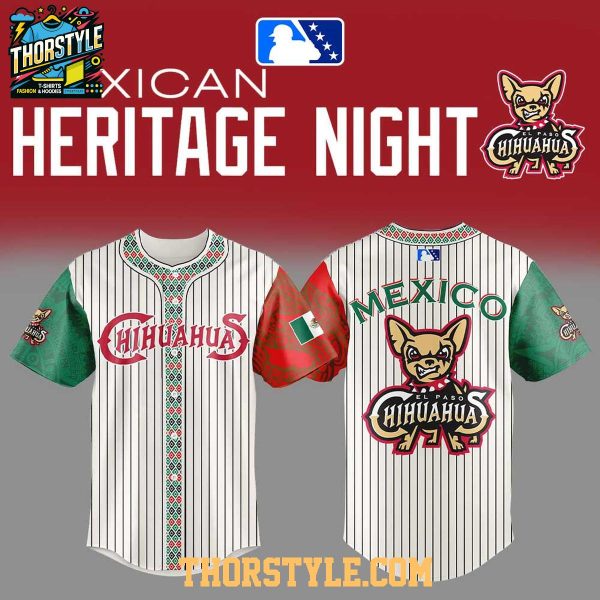 El Paso Chihuahuas Mexican Heritage Night 2025 Celebrating Baseball Jersey