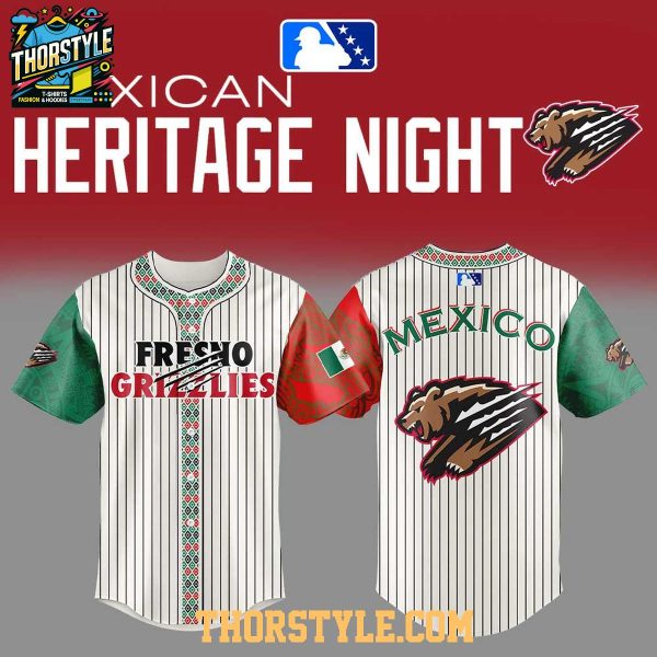Fresno Grizzlies Mexican Heritage Night 2025 Celebrating Baseball Jersey