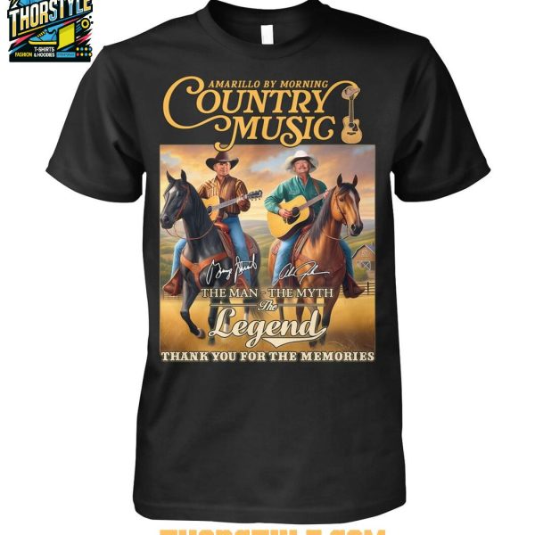 Geogre Strait Amarillo By Morning Country Musis The Legends T-Shirt