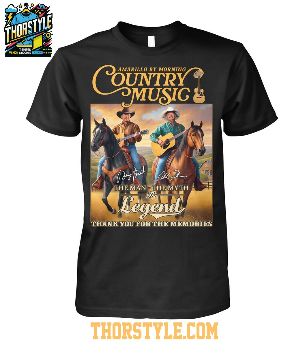 Geogre Strait Amarillo By Morning Country Musis The Legends T-Shirt Geogre Strait Amarillo By Morning Country Musis The Legends T-Shirt