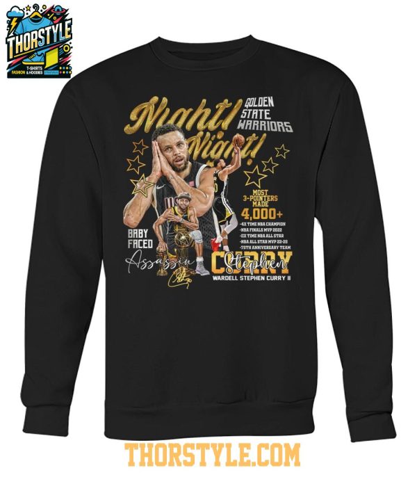 Golden State Warriors Stephen Curry Night Night 2025 Baby Face Assassin T-Shirt