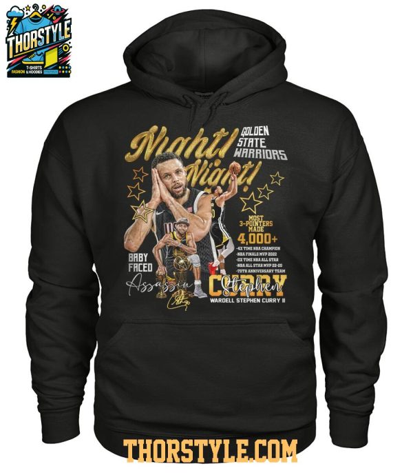 Golden State Warriors Stephen Curry Night Night 2025 Baby Face Assassin T-Shirt