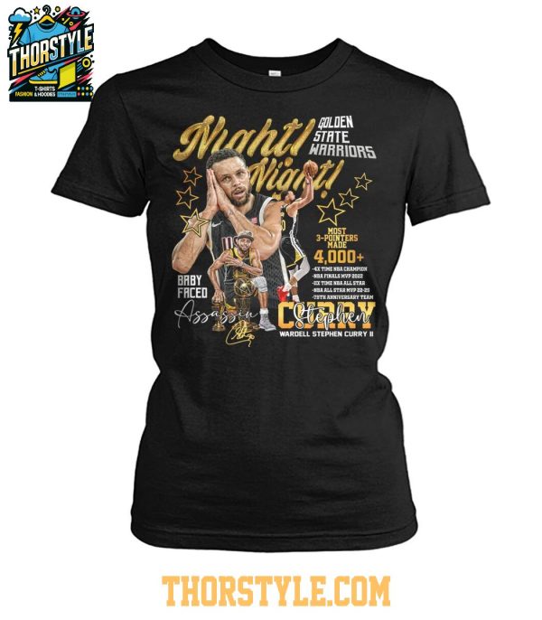 Golden State Warriors Stephen Curry Night Night 2025 Baby Face Assassin T-Shirt