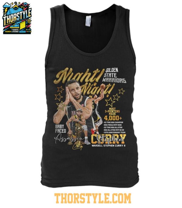 Golden State Warriors Stephen Curry Night Night 2025 Baby Face Assassin T-Shirt