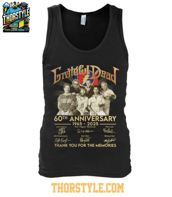 Grateful Dead 60th Anniversary 1965-2025 Thank You For The Memories T-Shirt