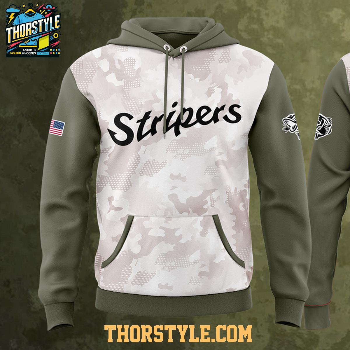 Gwinnett Stripers 2025 Armed Forces Day Celebration Hoodie T-Shirt Gwinnett Stripers 2025 Armed Forces Day Celebration Hoodie T-Shirt